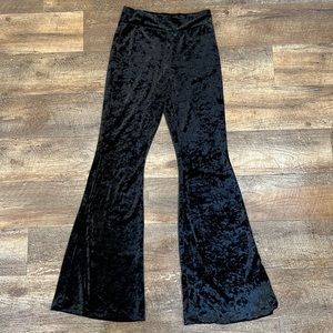 Shein size M velvet bell bottom pants